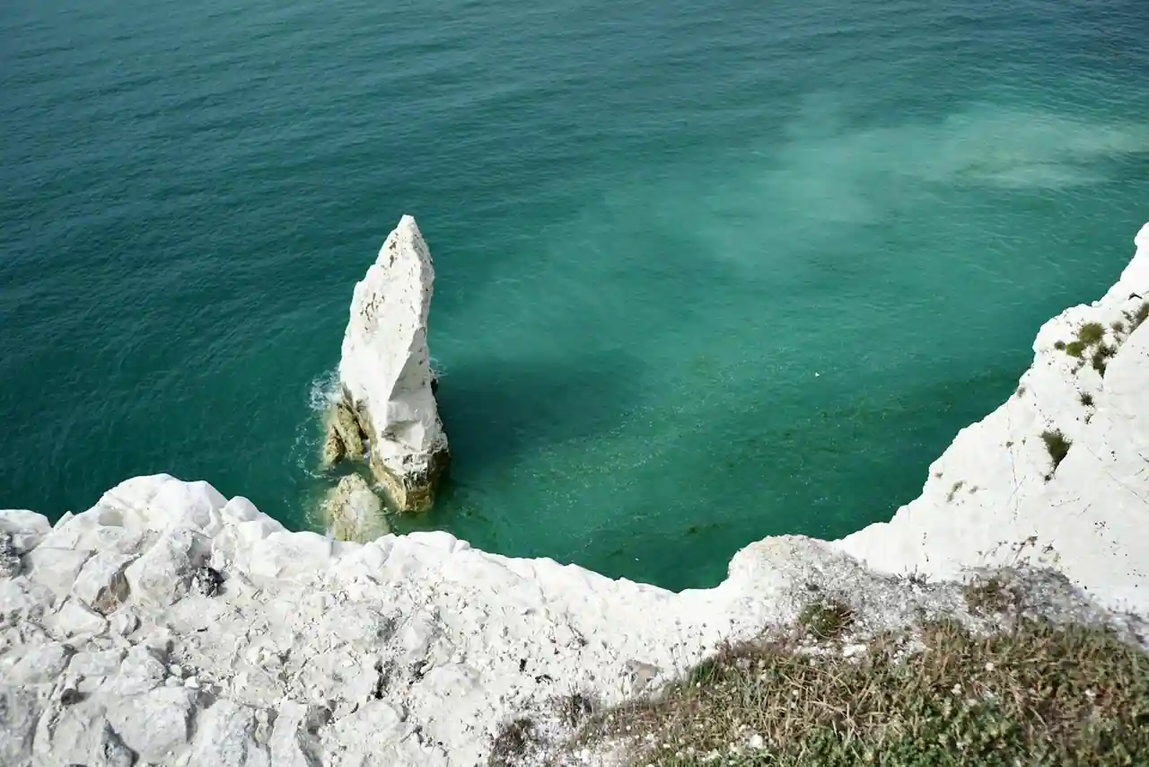 Falaises de craie du cap Blanc-Nez sur la Côte d'Opale dans le Nord-Pas-de-Calais